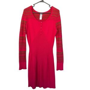 Patagonia Womens Rios Sweater Dress Large Lambs Wool Red Outdoor